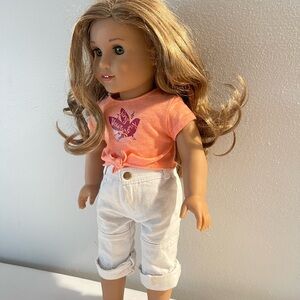 American Girl REBECCA Doll with Orange Top and White Pants